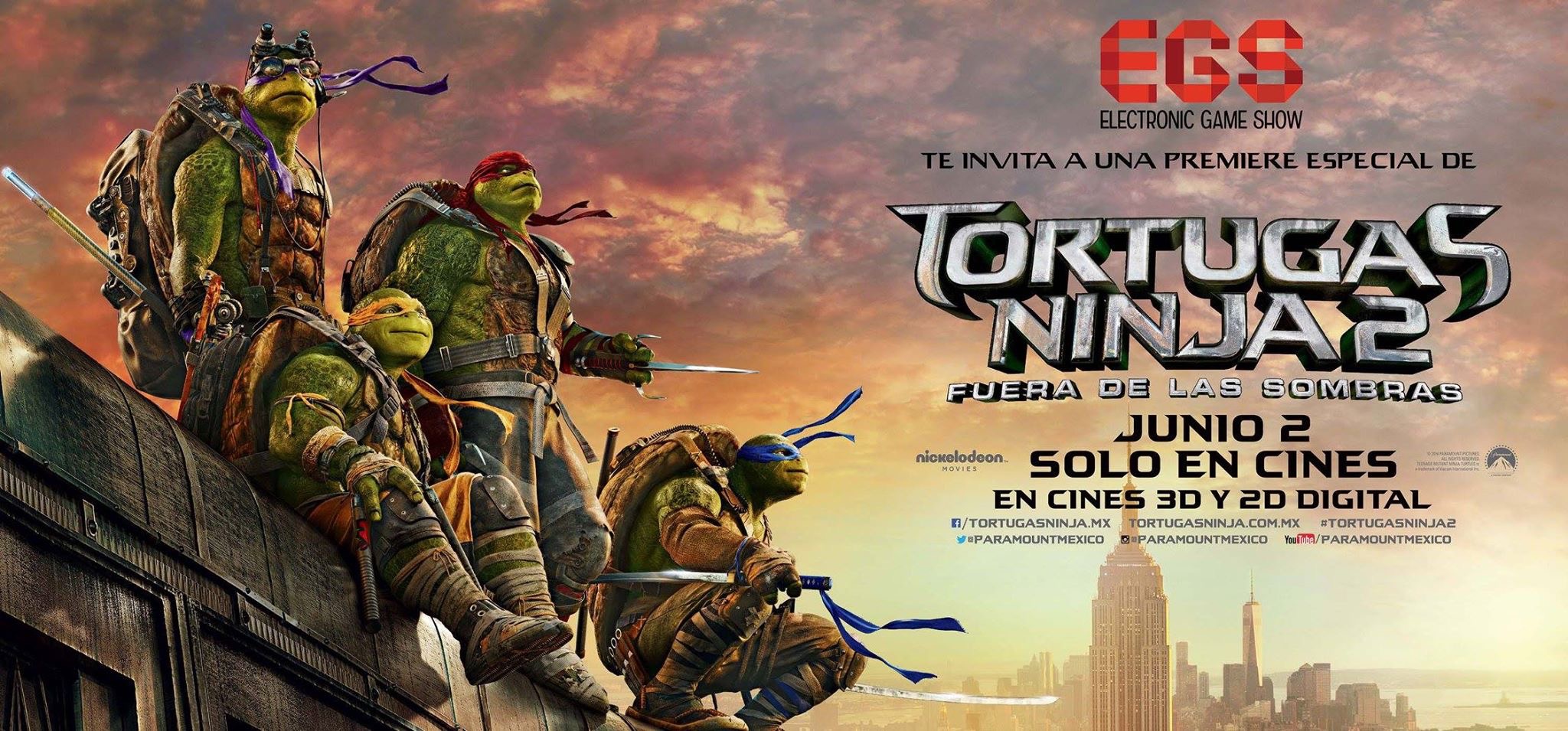 Gana Boletos para Tortugas Ninjas 2