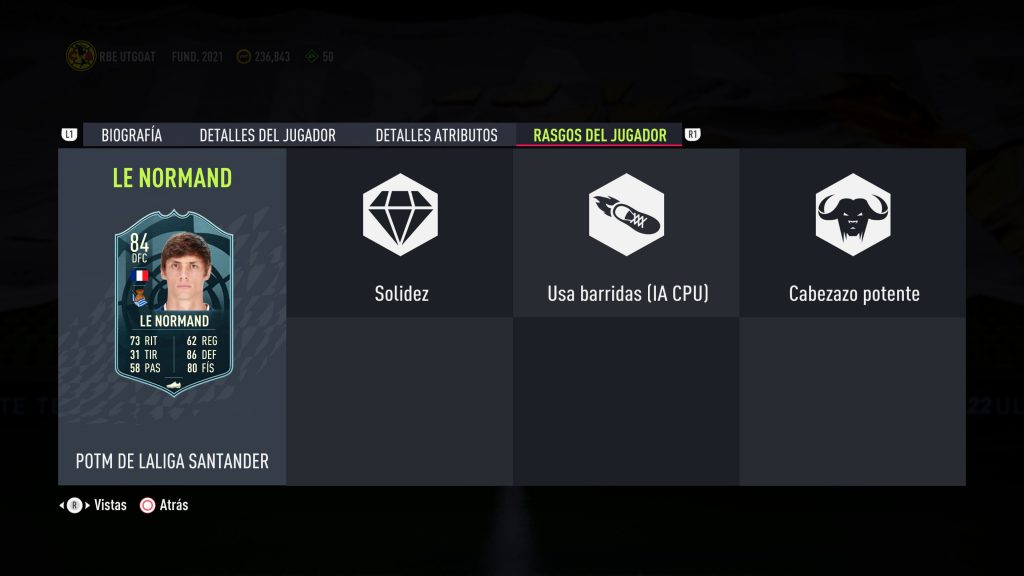 POTM Le Norman rasgos