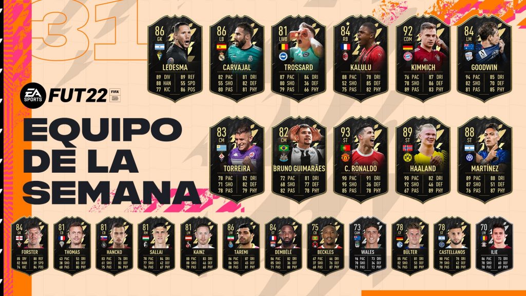 FIFA22 TOTW31